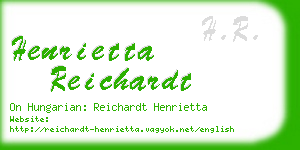henrietta reichardt business card